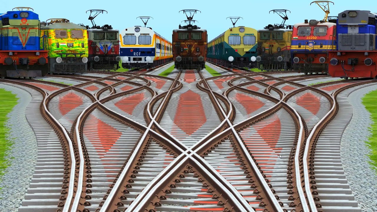 🪩Ix Rails Crossing By Lotus Curves Railroad || Bumpy Railroad | laying tracks | train videos 