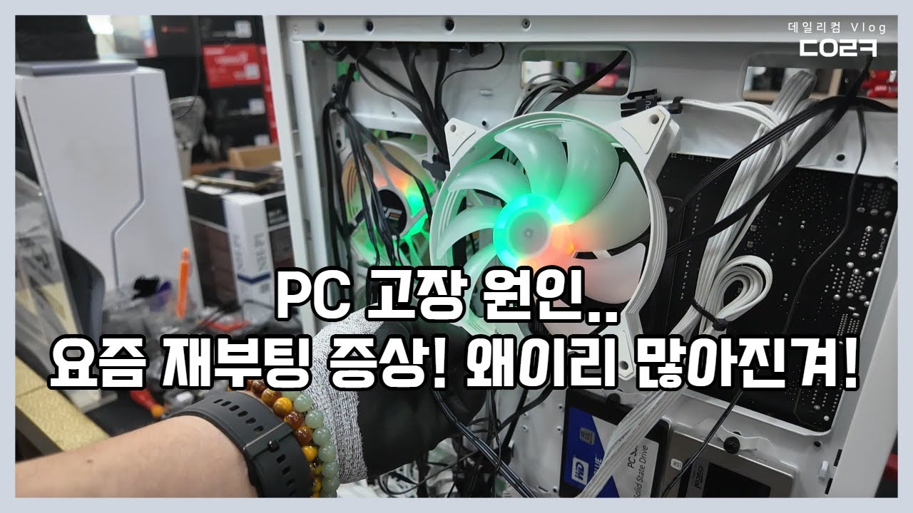 22일 토요일 브이로그 | 시스템 팬 RGB가 안 들어와요 , 요즘 재부팅 증상 왜 이리 많을까요?!