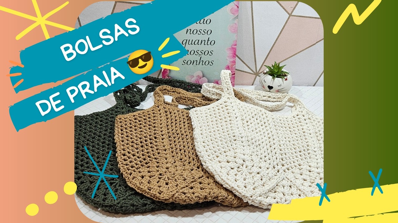 📢ESTRÉIA: Bolsa Gal / Bolsa de praia em crochê / Pingente de bolsa #croche #crochê #crocheparavender