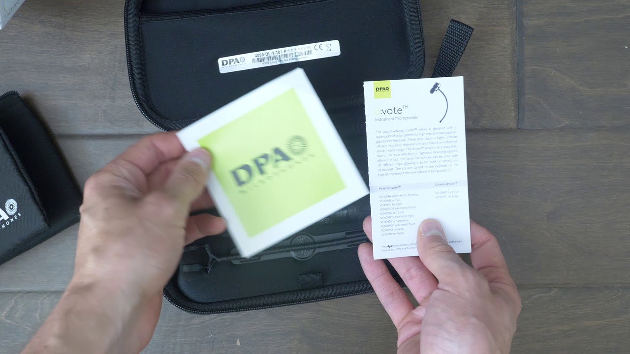 DPA d:vote 4099 piano mic unboxing