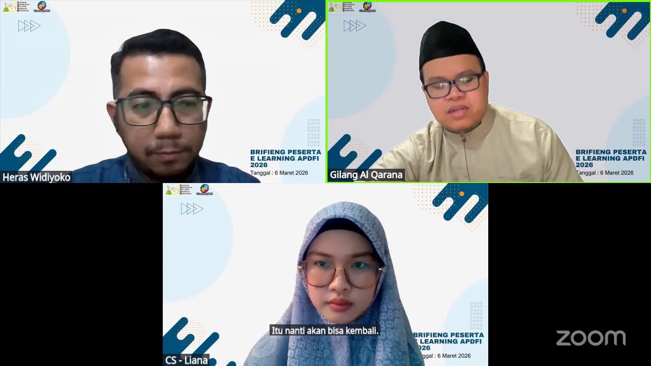 Briefing Peserta Elearning Regional 3 - 6 Maret 2026