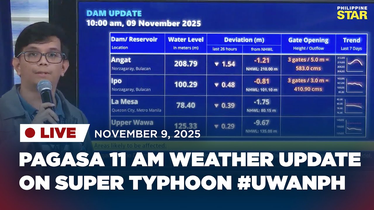 LIVESTREAM: PAGASA 11 AM update on Super Typhoon #UwanPH (November 9, 2025)