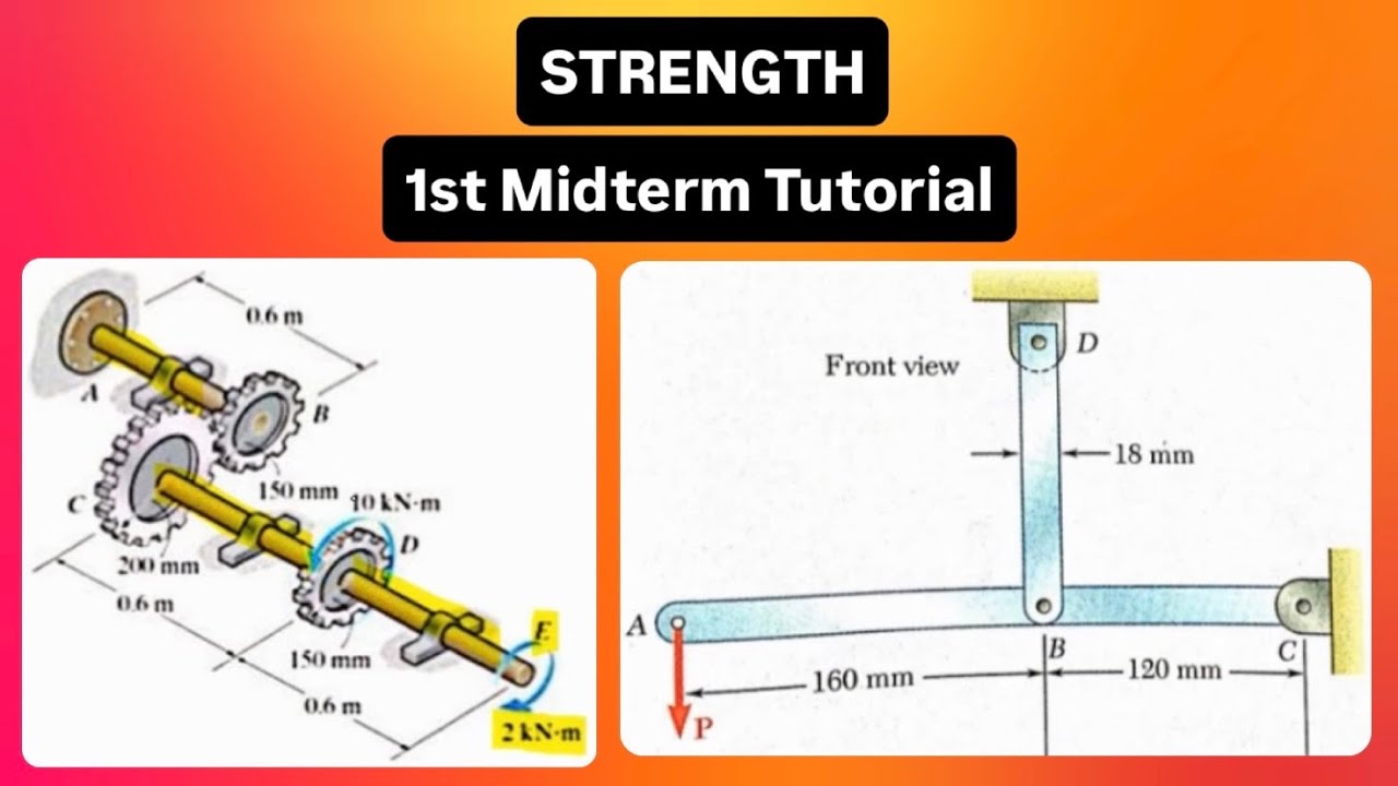 First Midterm Tutorial - Strength of Materials (Kuwait University)