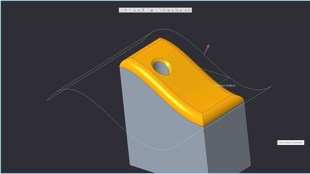 Creo Flexible tutorial: Flexible Surface Substitute