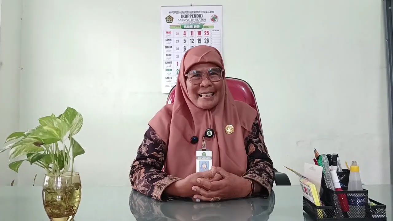 Sambutan Ibu Retna Fitrotin, S.Ag., M.Pd.I (Kepala Sie. PAI Kemenag Kab. Klaten )
