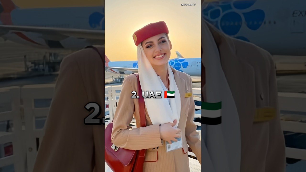 Top 10 Most Beautiful Air Hostess Uniform 🥋 From Different Countries #shorts
