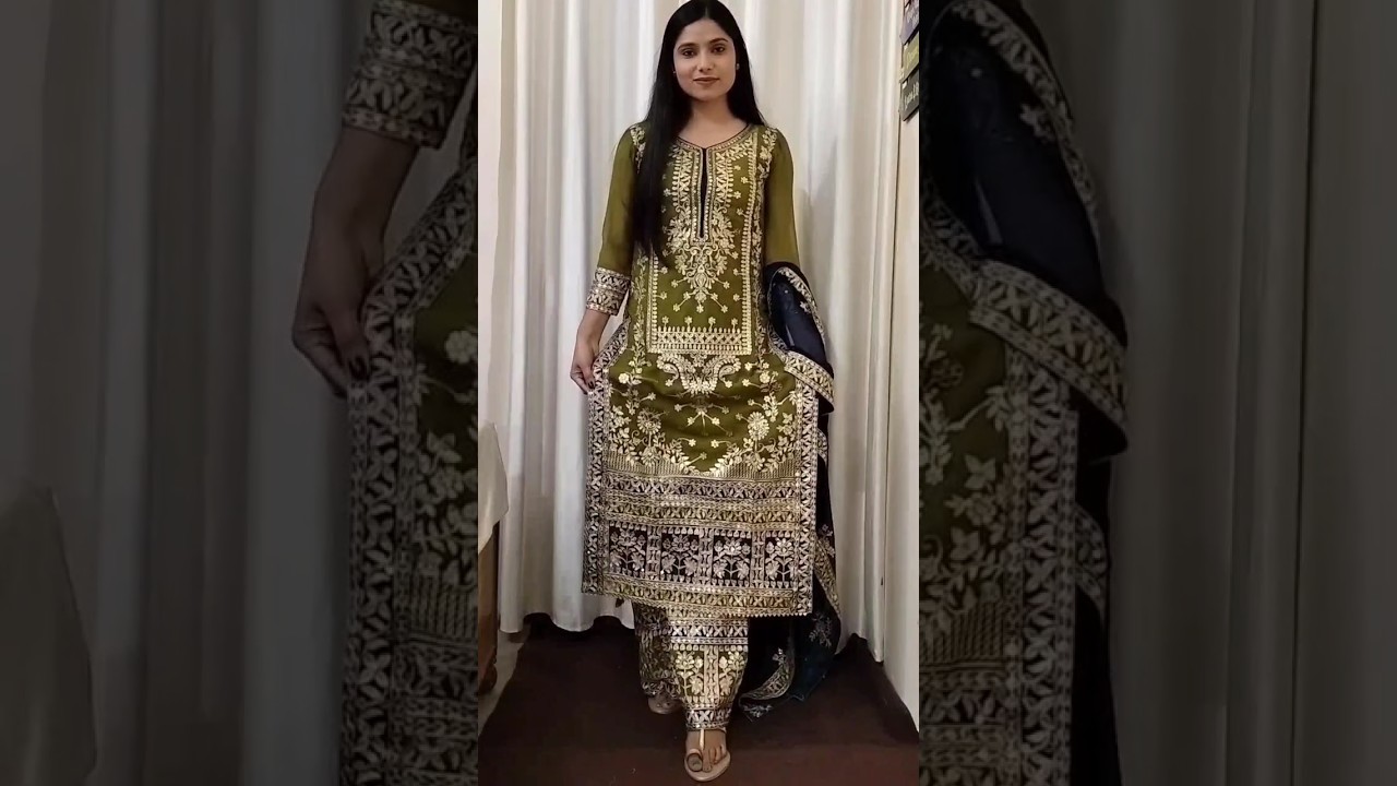 Unboxing Green Pakistani  Suit From MEESHO #poojakaushik #tryon #unboxingvideo #meeshohaul