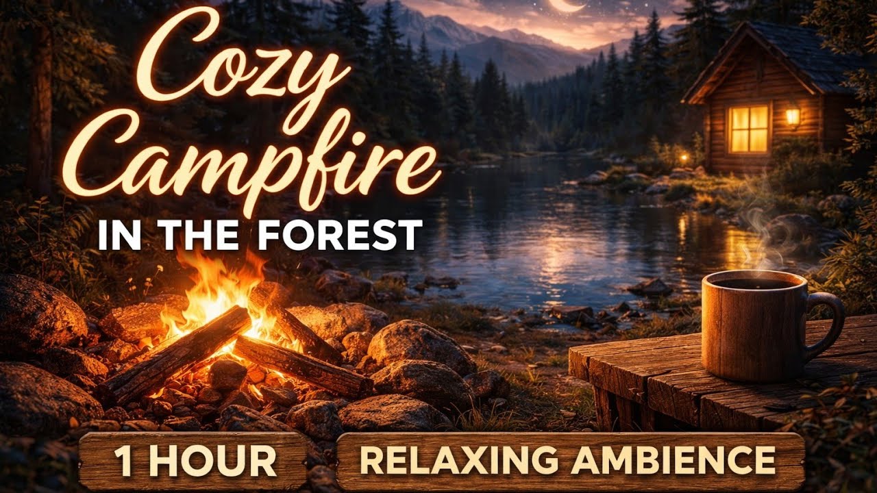Calm Campfire Rain – Relaxing Sounds for Sleep & Stress Relief