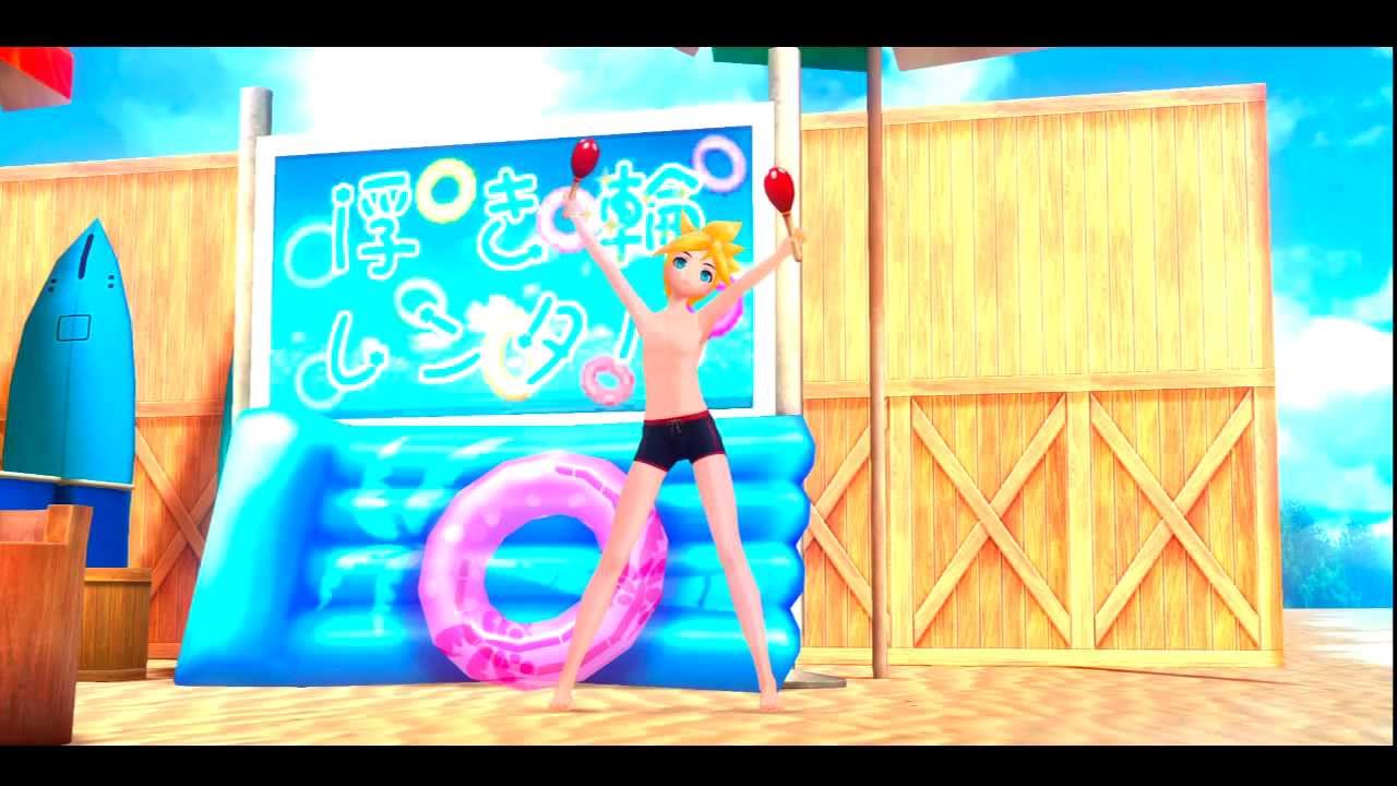 【Project DIVA F】 Len Room - Visiting the beach