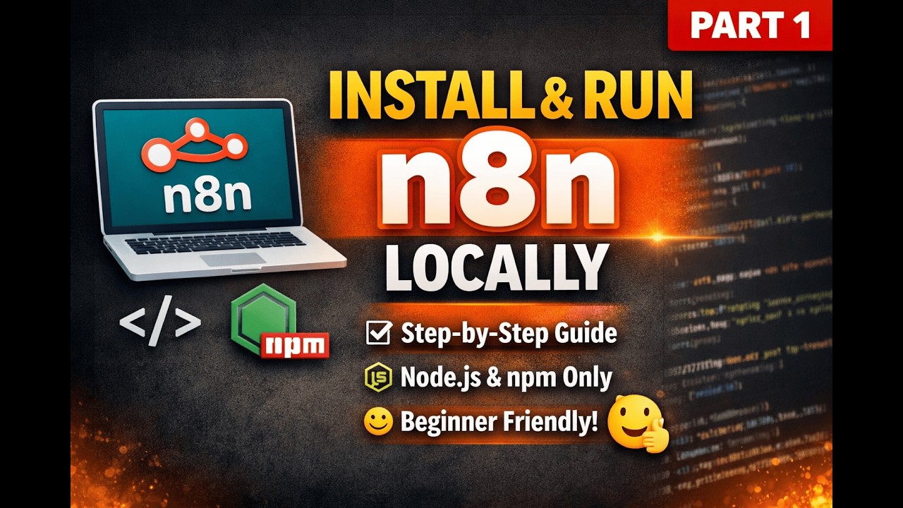 N8N Part 1 | Install, Configure & Run n8n Locally Using npm