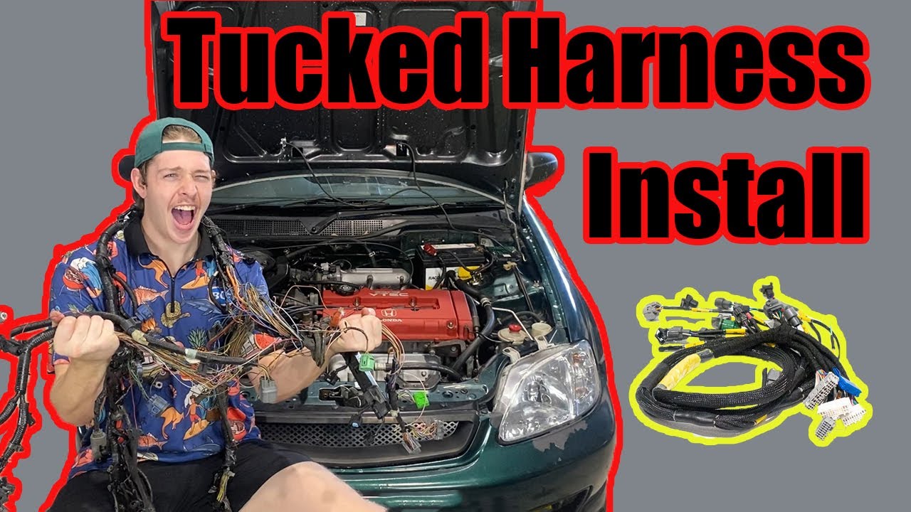 Установка жгута проводов Honda Civic (B Swap EP-4)