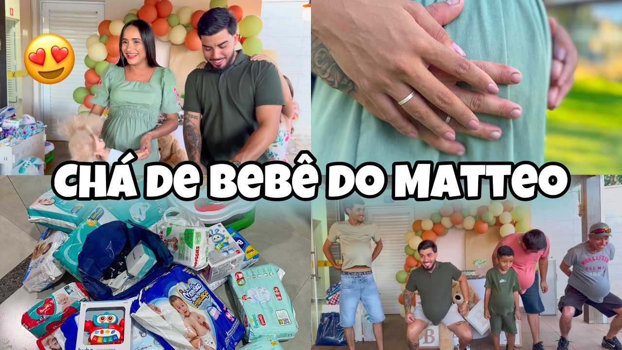 VLOG: CHÁ DE BEBÊ DO MATTEO | MUITAS BRINCADEIRAS, ABRINDO OS PRESENTES, COMPETIÇÃO, DIA INCRÍVEL 😍