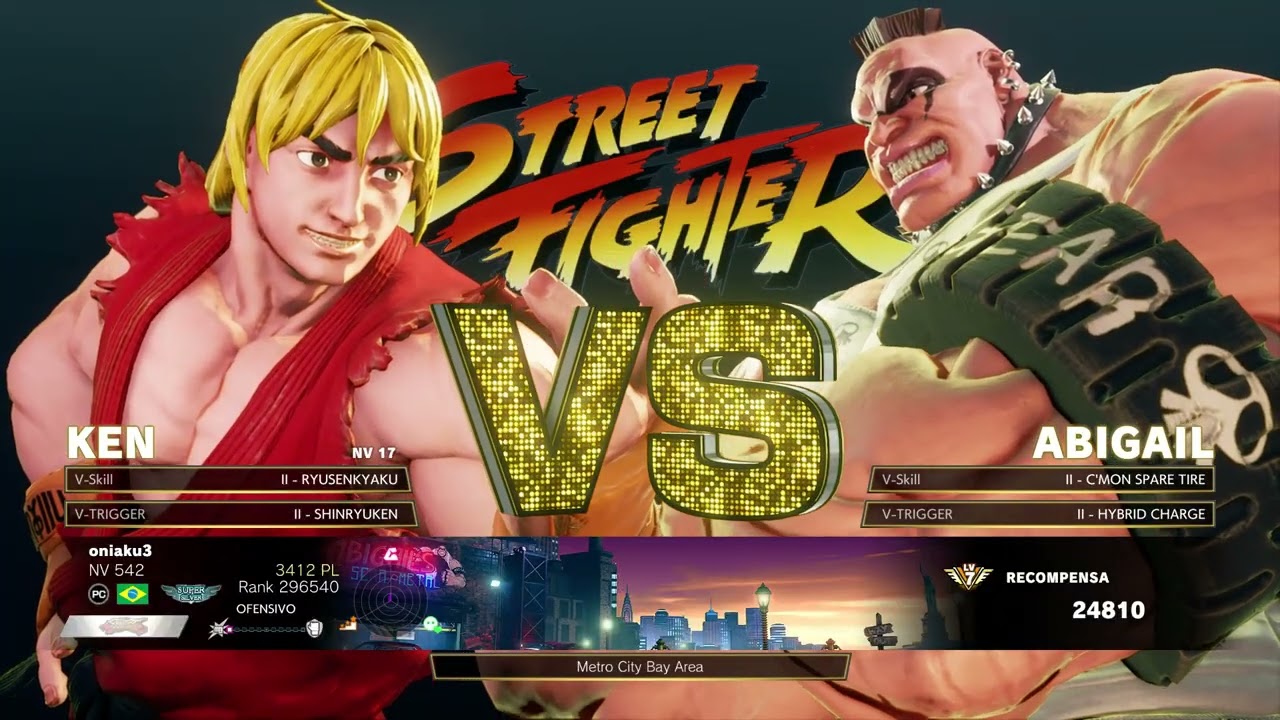 Street Fighter V Arcade mode Ken hard level
