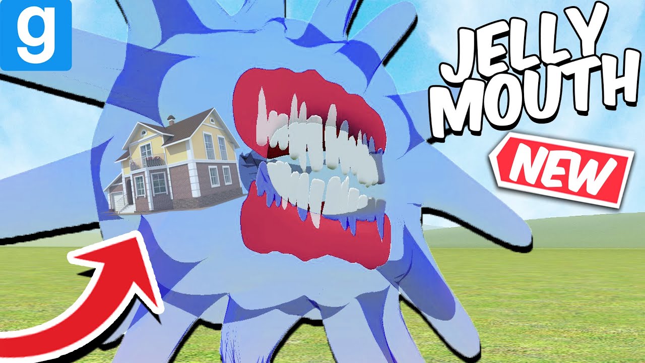 JELLY MOUTH ATE MY HOUSE?! (Garry's Mod) NEW TREVOR HENDERSON MONSTER