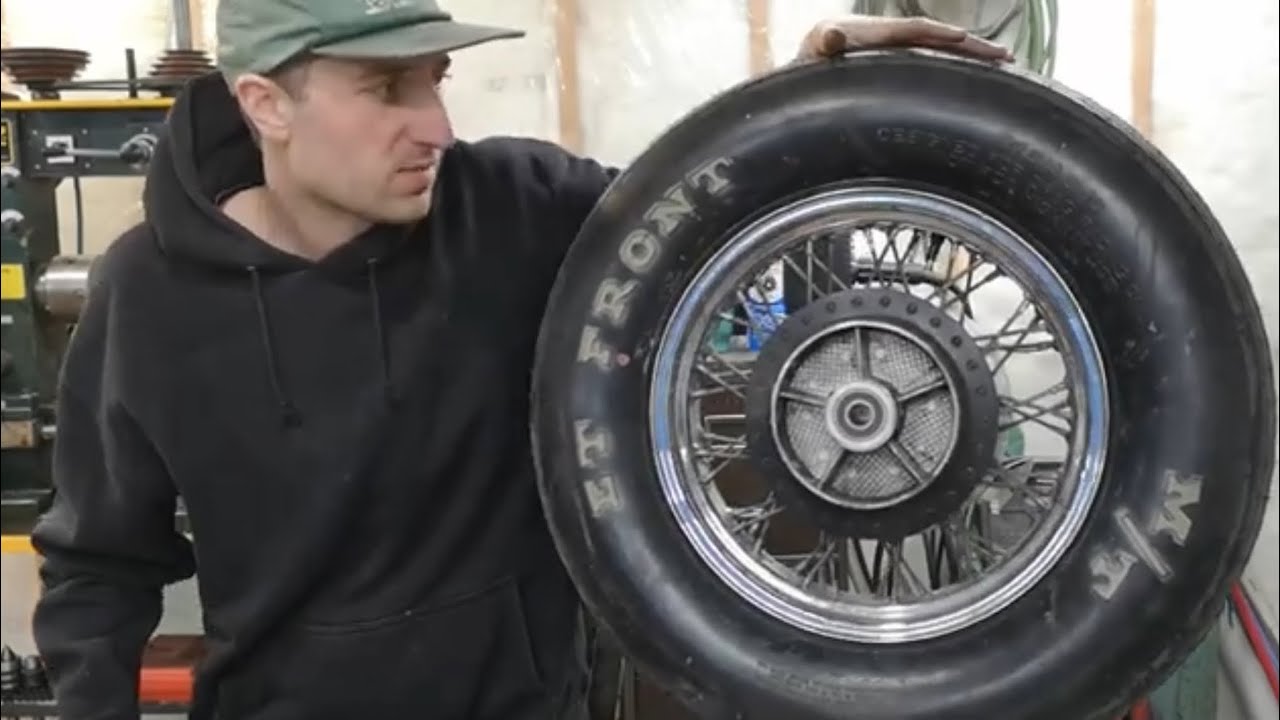 Putting a drag tire on a motorcycle wheel (badly)