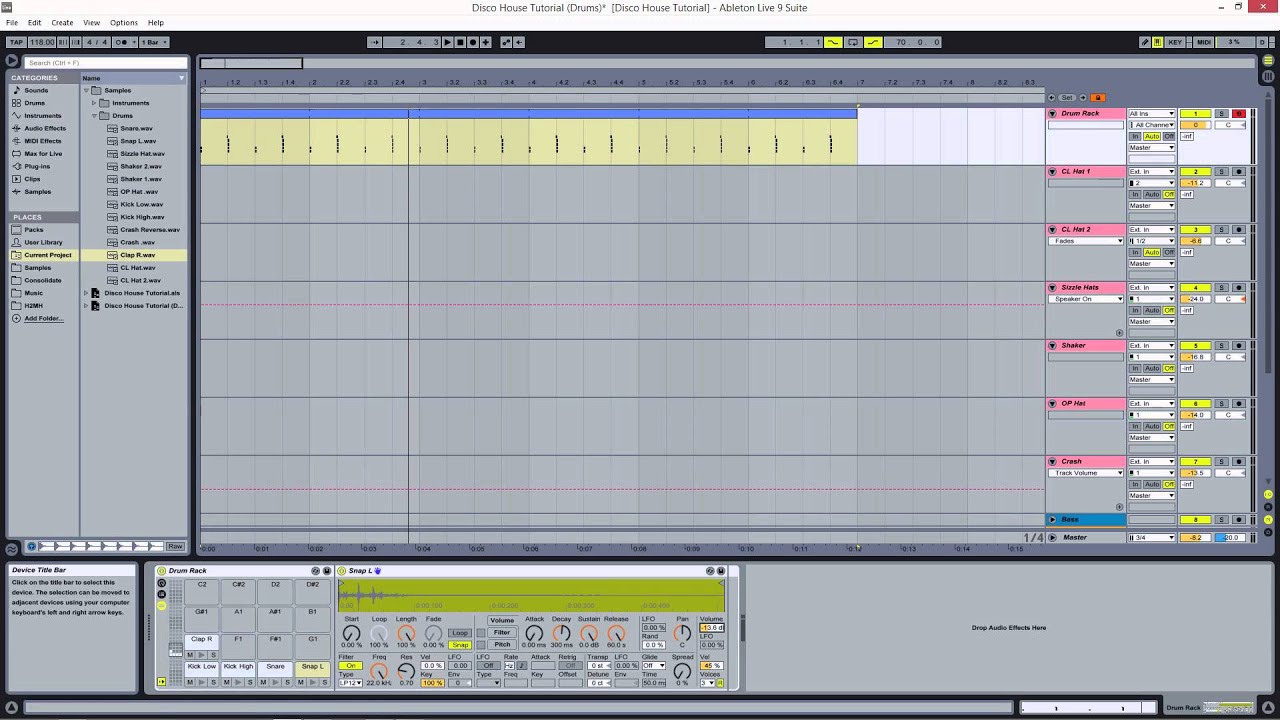 Ableton Live Disco House Tutorial | Making a complete Track Start to Finish Beginners