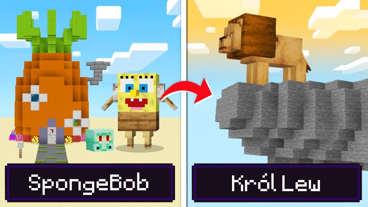 Poprosiłem 10 LOSOWYCH OS&Oacute;B aby zbudowali BAJKĘ w MINECRAFT!