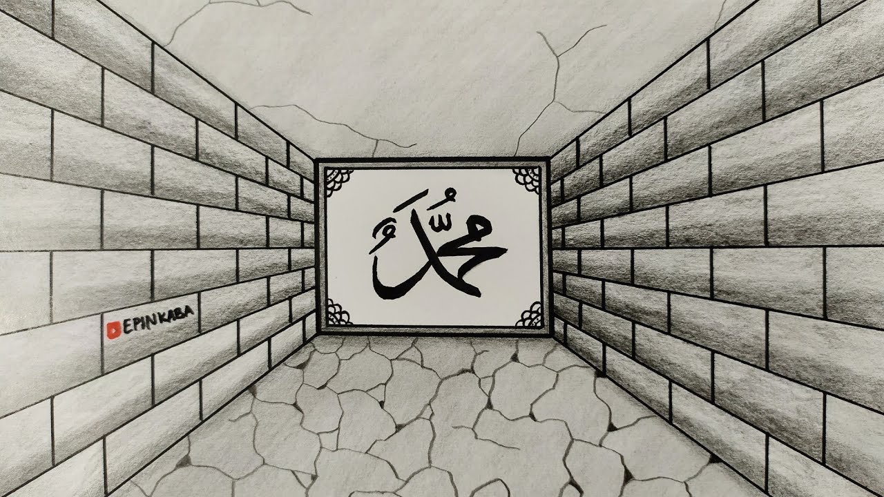 Tutorial Membuat Kaligrafi 3D Lafadz Muhammad, Mudah Untuk Pemula | Islamic Calligraphy