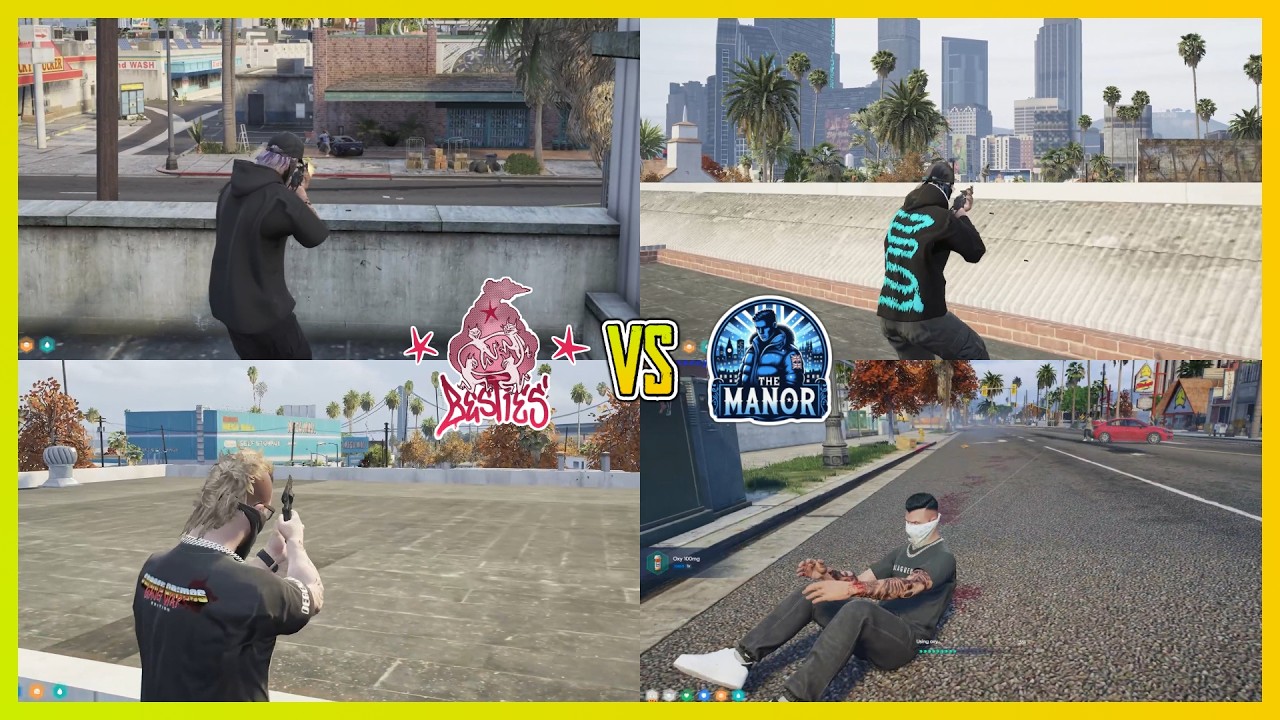 Besties vs Manor At The Southside // Bank Truck (Multi POVs) | NoPixel 4.0 GTA RP