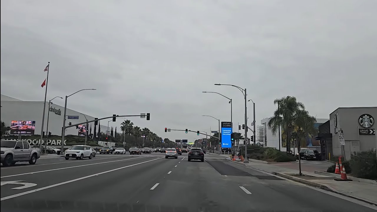VALENTINE'S DAY DRIVE in Los Angeles ❤️ LAX ,✈️  SoFI stadium, INTUIT Dome & Kia forum |