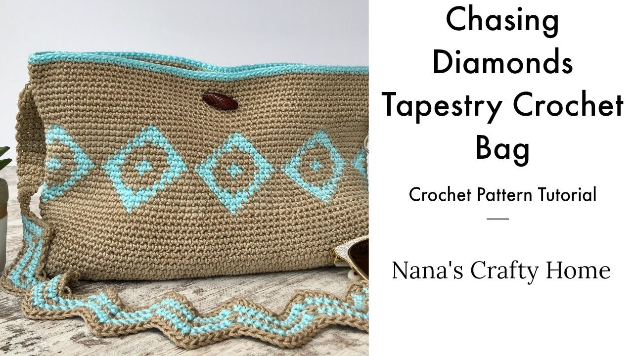 A Retro Tapestry Crochet Bag The Chasing Diamonds Bag Tutorial