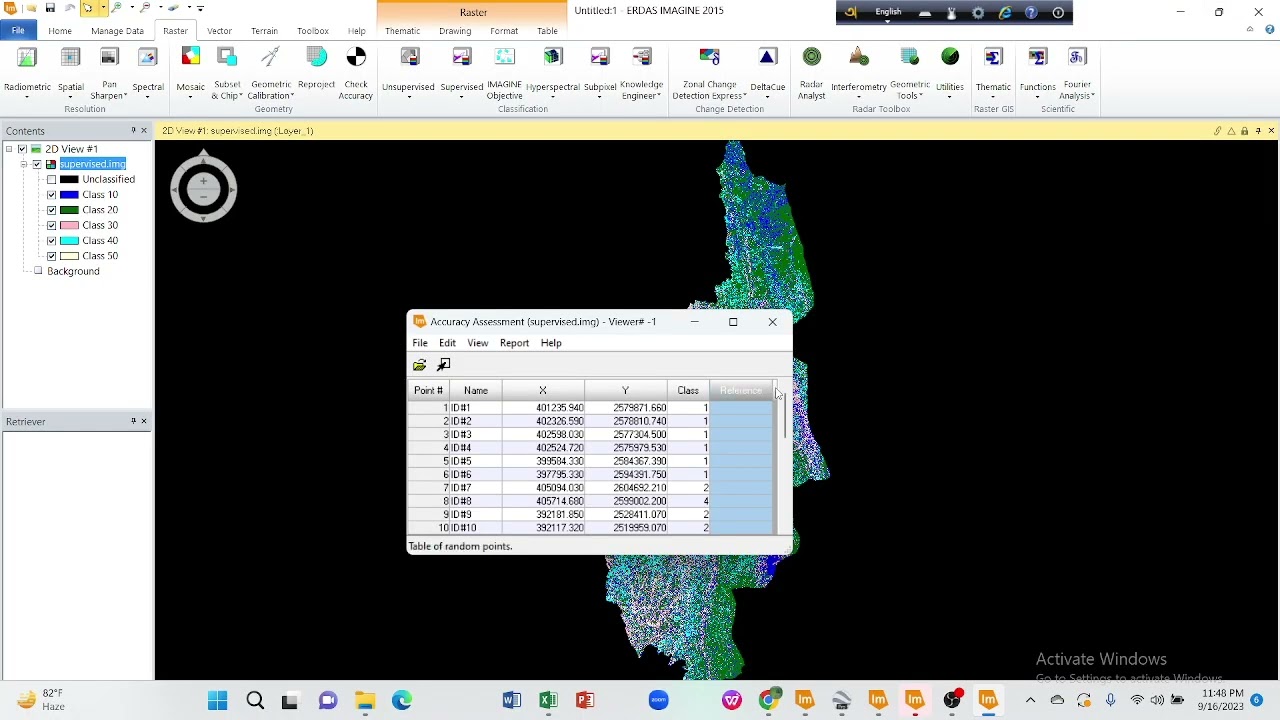 Accuracy Assessment using ERDAS IMAGINE 2015