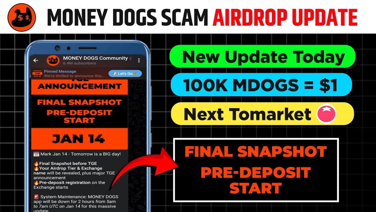 Money Dogs New Update | Money Dogs Airdrop Price Prediction | Money Dogs Listing Date