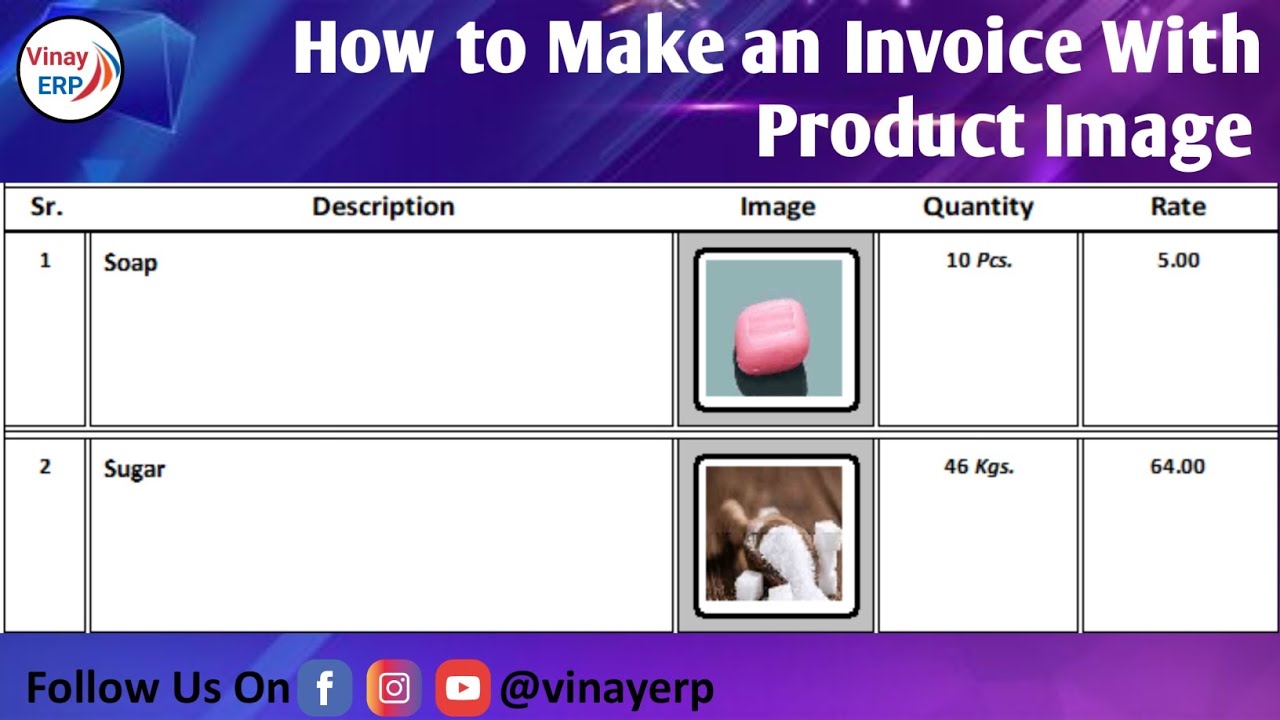 How to make an invoice with product image new feature launched @vinayerp