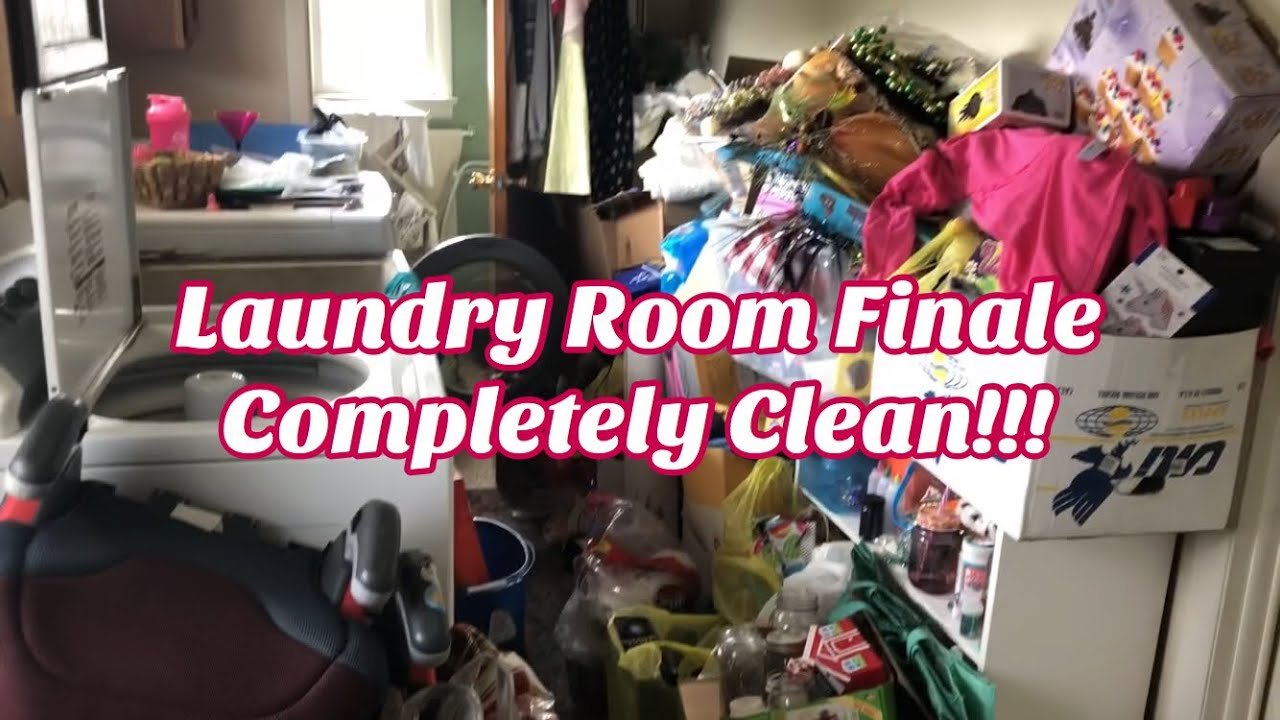 Hoarder Extreme Clean Laundry Room Finale! Declutter & Organize Cleaning Motivation! Clean with Me