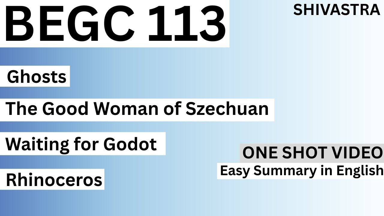 BEGC 113 ONE SHOT VIDEO | ALL BLOCKS COVERED | Easy English Summary | #baegh #ignou @shivastraa
