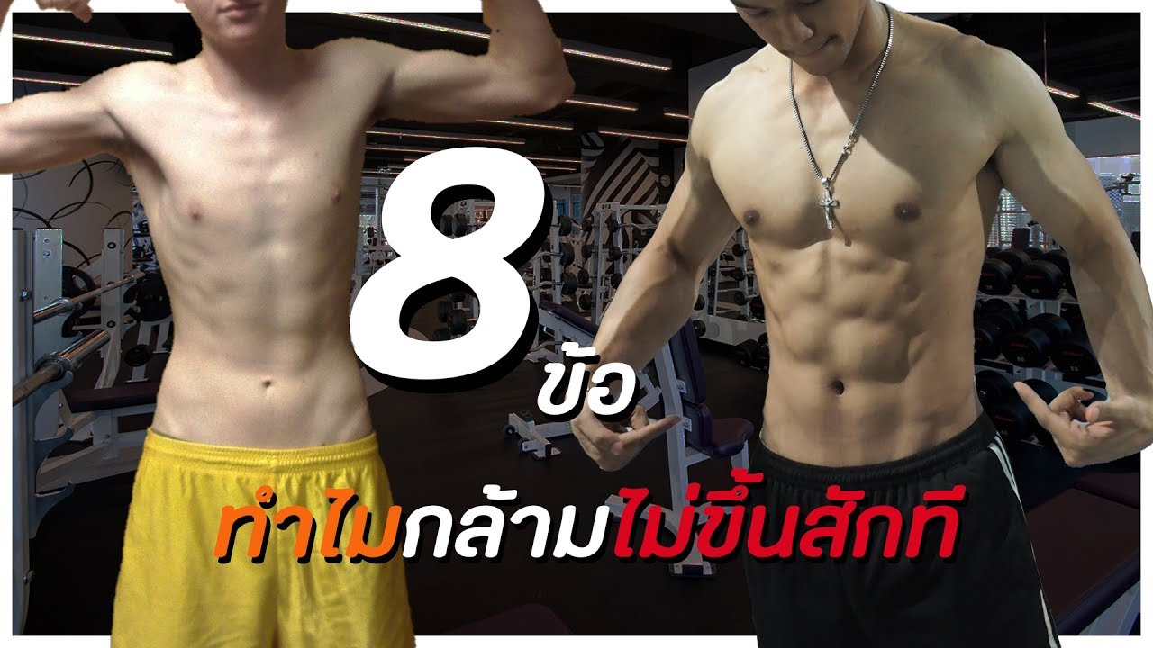 8 ข้อทำไมกล้ามไม่โตสักทีและวิธีแก้ไข