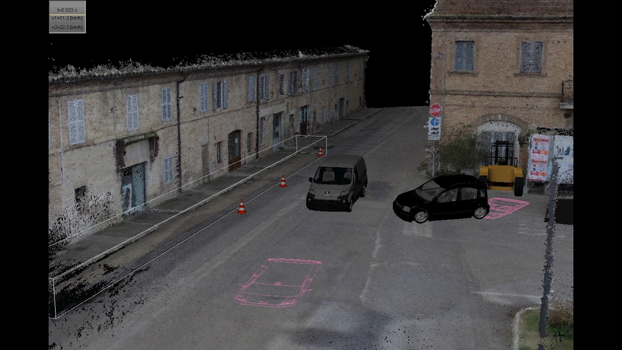simulazione 3D di un incidente in orario notturno