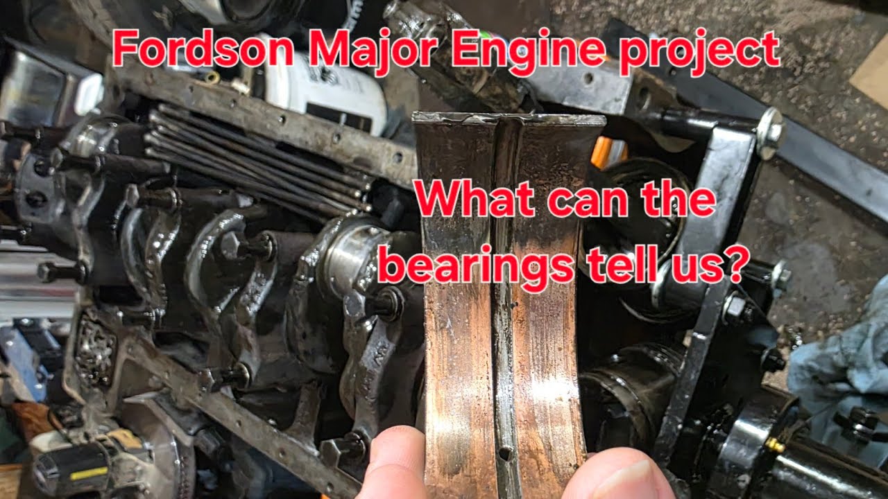 Main bearings and connecting rod roads show high hours! Failed Fordson Major engine