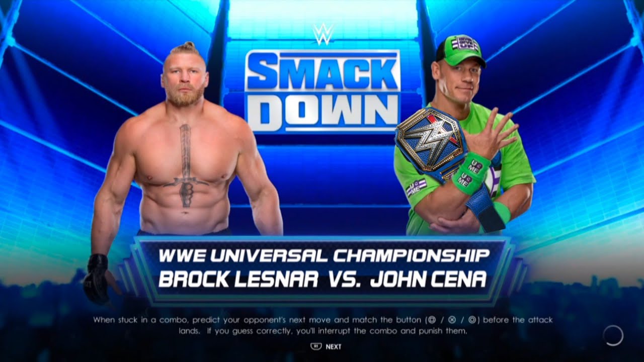 Brock Lesnar vs John Cena 💀 WWE Universal Championship Match | SmackDown |WWE Game #wwesmackdown 