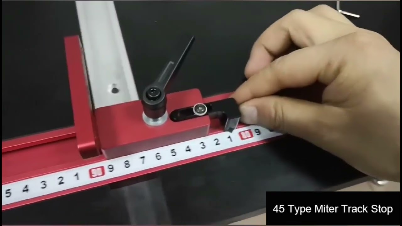 Levoite&trade; 45 Type Miter Track Stop For 45mm T-track Woodworking Tools