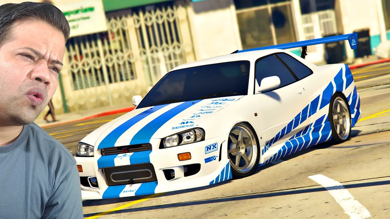 FUGA da POLICIA COM SKYLINE GT-R34 1999 - GRAND THEFT AUTO V - GTA V MODS