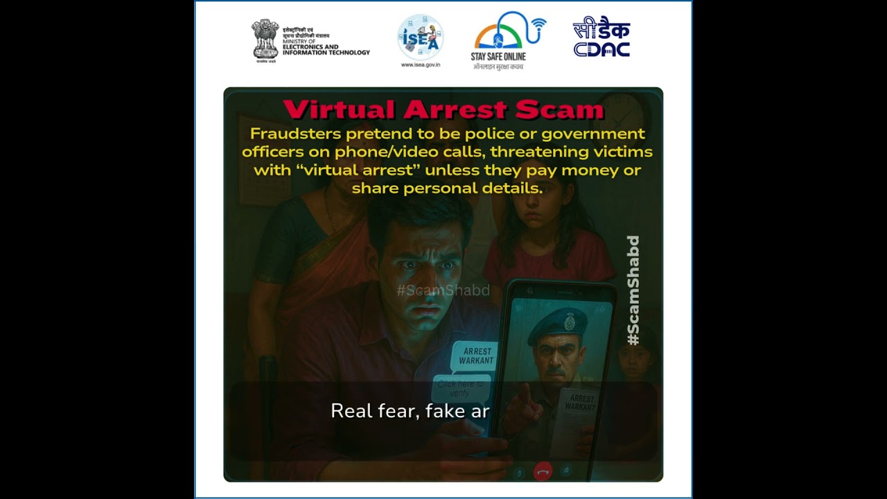 Virtual Arrest Scam 🚨 Fake Police, Real Fear! 