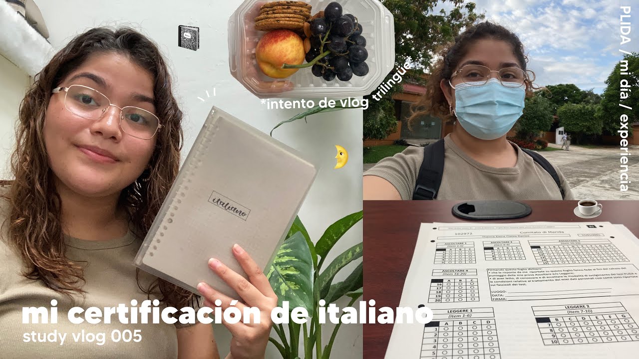 Mi día certificándome en italiano: esame PLIDA / intento de vlog trilingüe 🌛 study vlog 005