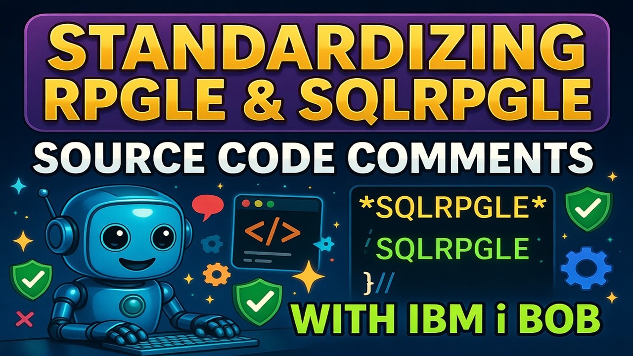 Standardizing RPGLE and SQLRPGLE source code comments with IBM i BOB