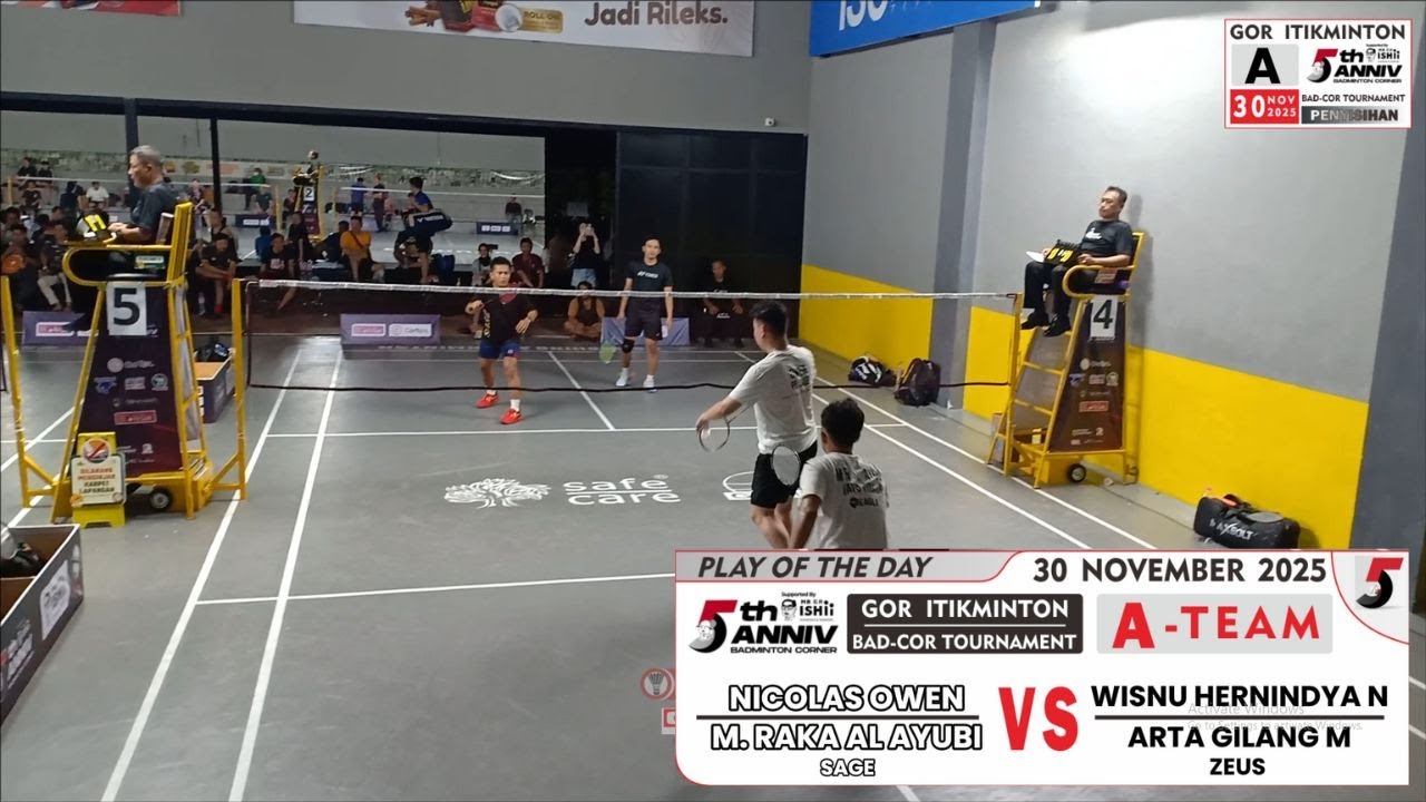 BADMINTON CORNER 5TH ANNIV 2025 CLASS A | NICOLAS + RAKA (SAGE) VS WISNU + ARTA (ZEUS)