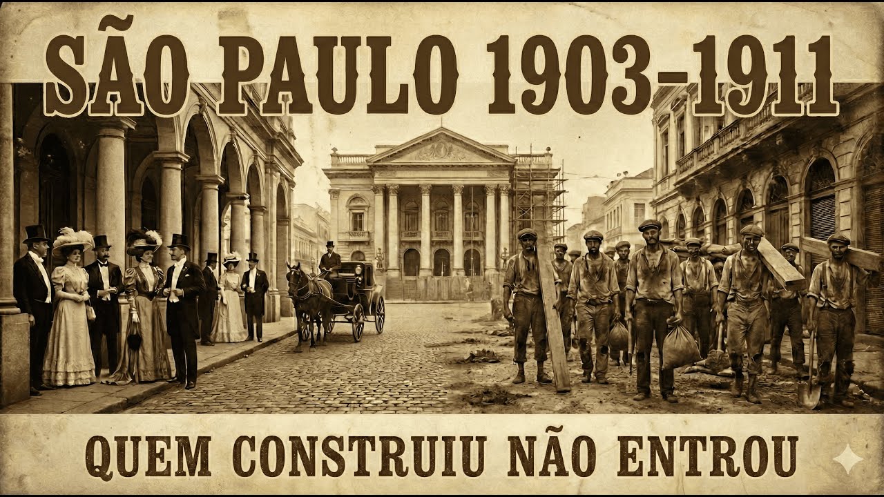 Construção do Theatro Municipal em Cores (1903-1911) (Revivido por IA)