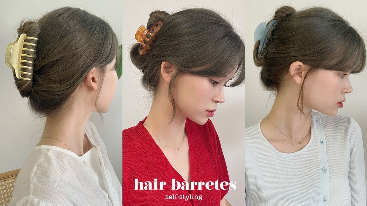 집게핀 올림머리 스타일링 💛 |  여름에 하기 좋은 바렛 추천 |  집게핀 | Self- hair styling