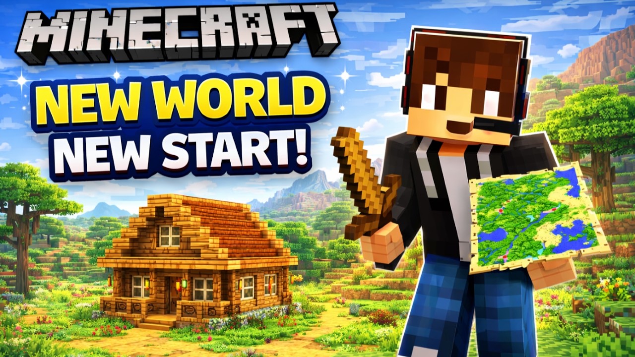 NEW WORLD NEW START😅 | MINECRAFT LIVE | GG ALEX