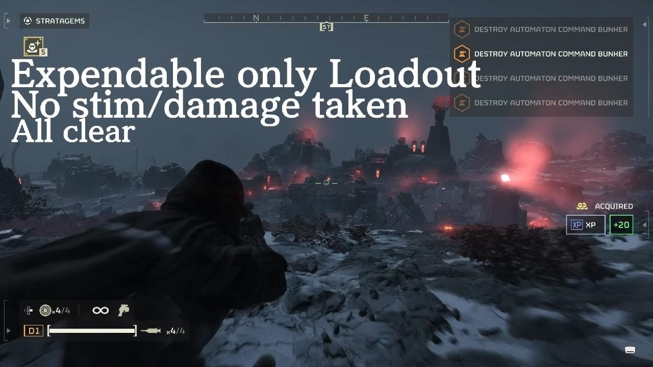 HELLDIVERS 2 Expendable only loadout! Automaton Command Bunkers