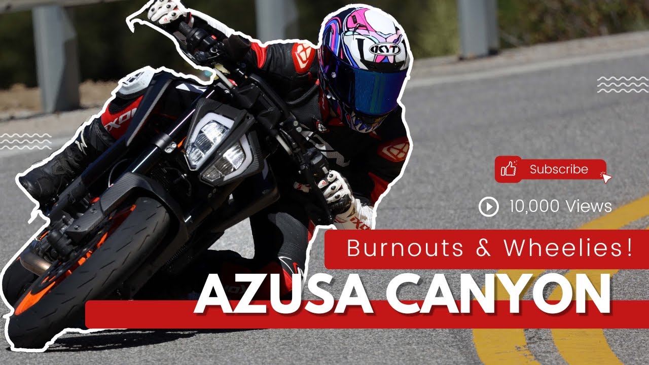 Hundreds of Riders at Azusa Canyon - Burnouts, Wheelies, and Close Calls!