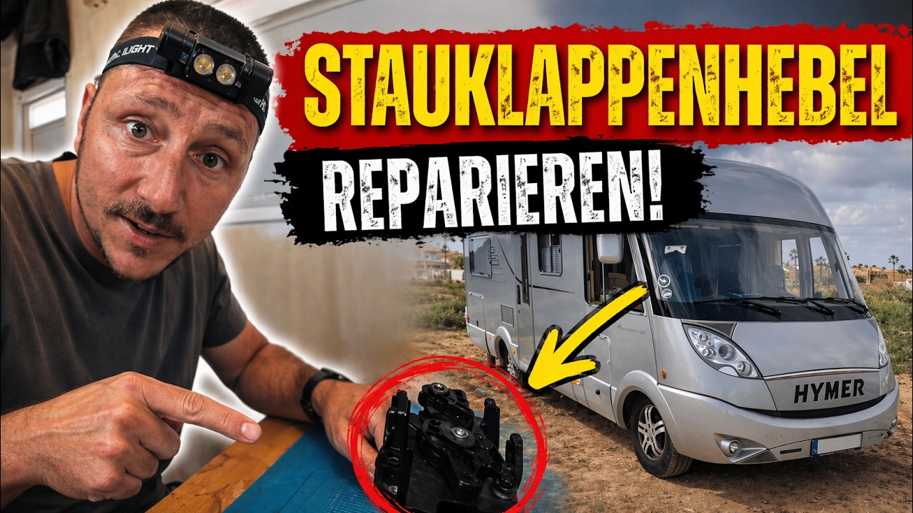 Hymer B 654 SL: Stauklappen-Hebel reparieren – Spiel beseitigt & wieder leichtgängig!