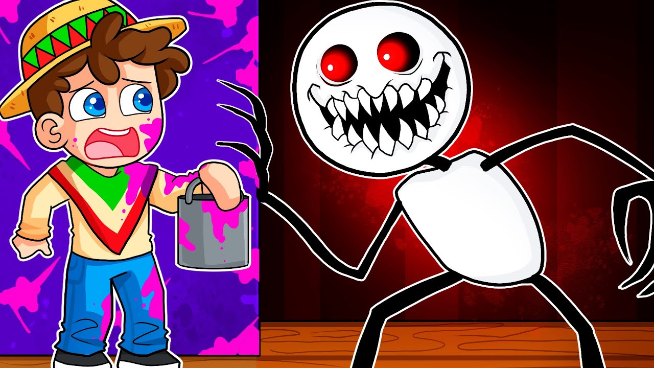 ¡COLOREA o MUERE! 😨🟥🟩🟦 ESCAPA del MONSTRUO DIBUJADO ✏️ SILVIOGAMER en ROBLOX
