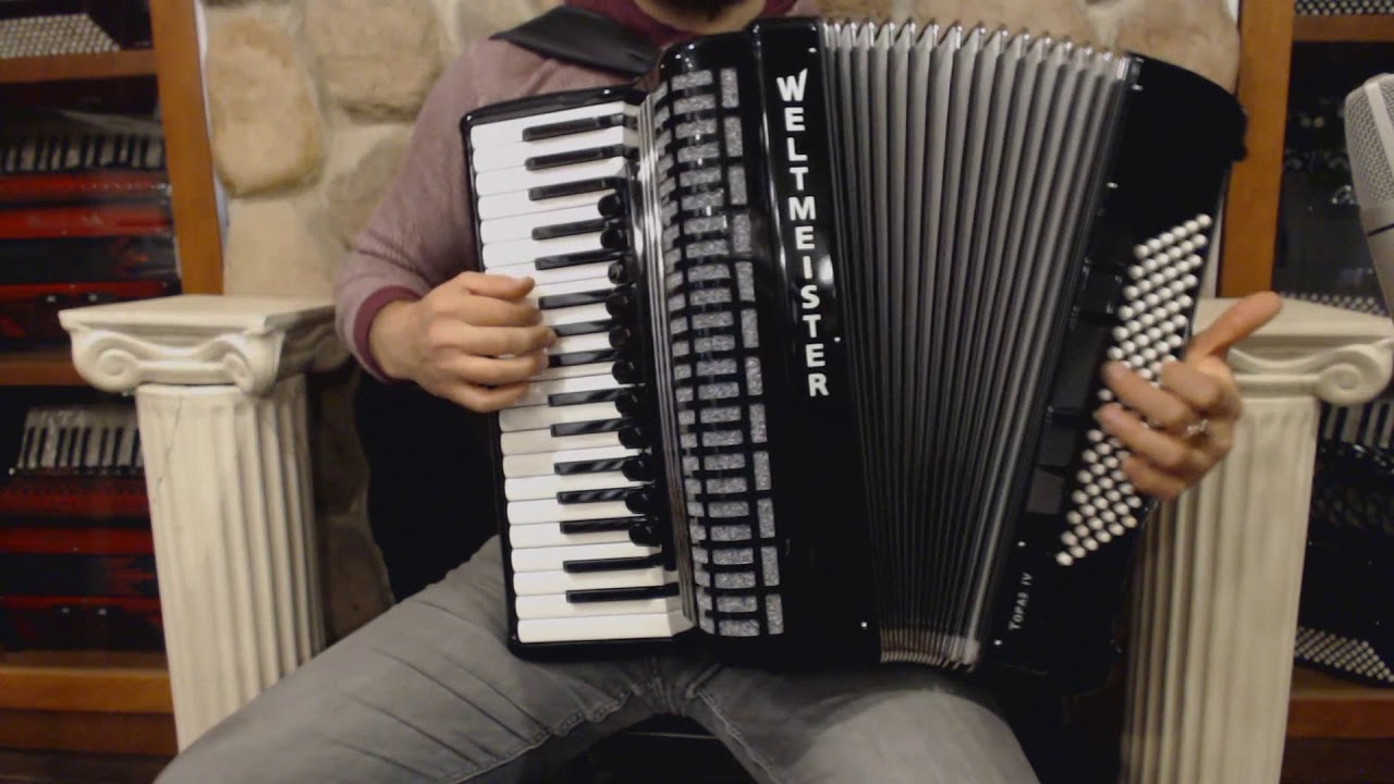 WELTTOPIVH96BK - Black Weltmeister Topas IV Piano Accordion LMMH 37 96 $3299