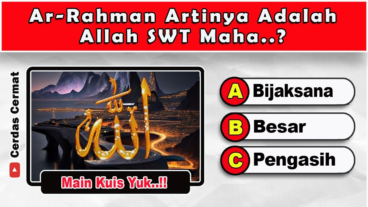 KUIS AGAMA ISLAM UNTUK SEKOLAH DASAR | CC242