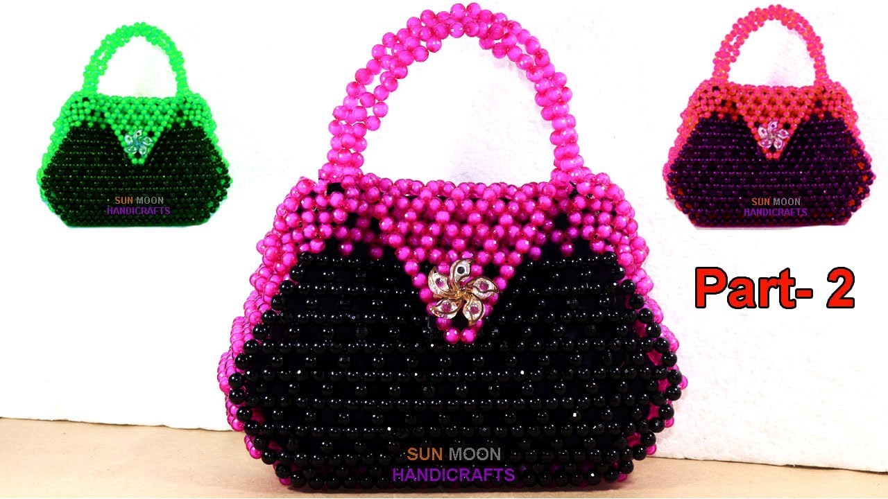 পুতির পার্টি ব্যাগ/ How to make beaded party bag(part-2)/ motika clutch/ beaded bag/ putir bag